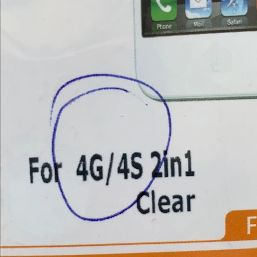 iPhone 4S 4G 2-in-1 Clear Screen Protector Guard